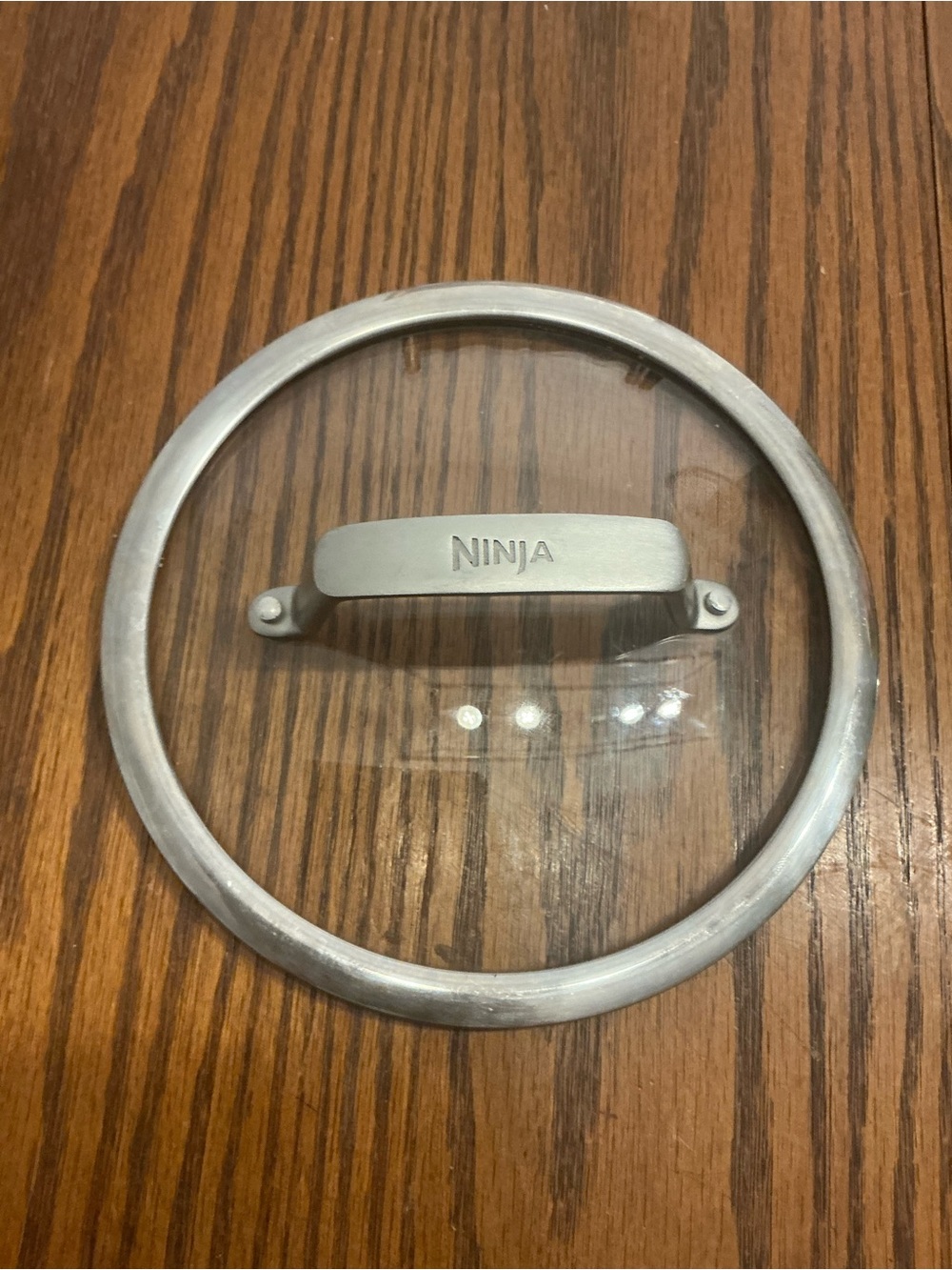 Used Ninja Foodi Replacement Glass & Metal Lid  7"